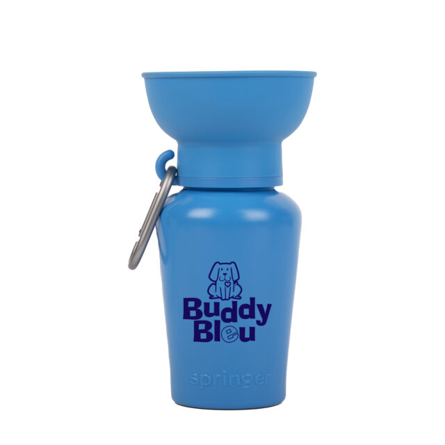 Buddy Bleu Flip Travel Water Bottle and Treat Dispenser Set - Image 7