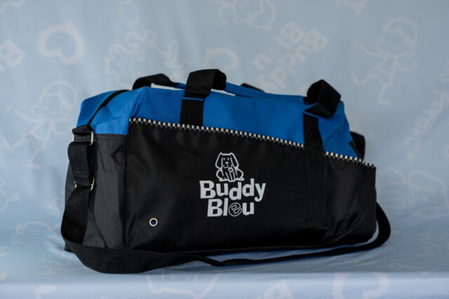 Two-Toned Buddy Bleu Sports Duffle Bag - Image 2