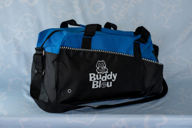 Two-Toned Buddy Bleu Sports Duffle Bag