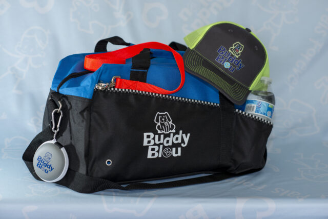 Two-Toned Buddy Bleu Sports Duffle Bag - Image 3