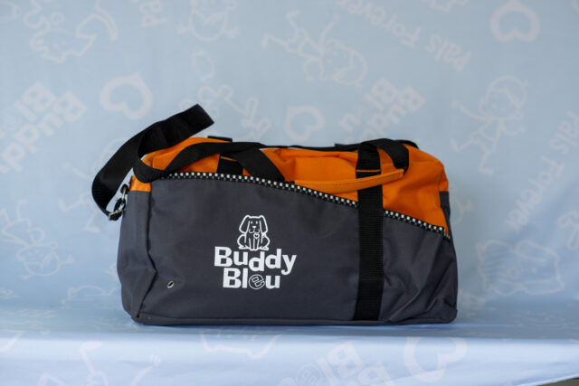 Two-Toned Buddy Bleu Sports Duffle Bag - Image 7