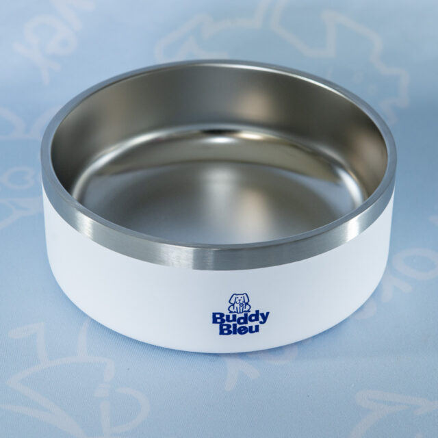 Buddy Blue 40 oz. Stainless Steel Pet Bowl - Image 4
