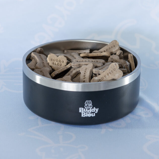 Buddy Blue 40 oz. Stainless Steel Pet Bowl - Image 3