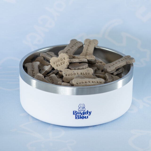 Buddy Blue 40 oz. Stainless Steel Pet Bowl - Image 5