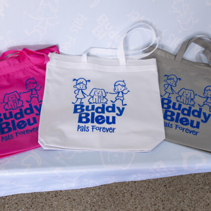 Buddy Bleu Tote Bags