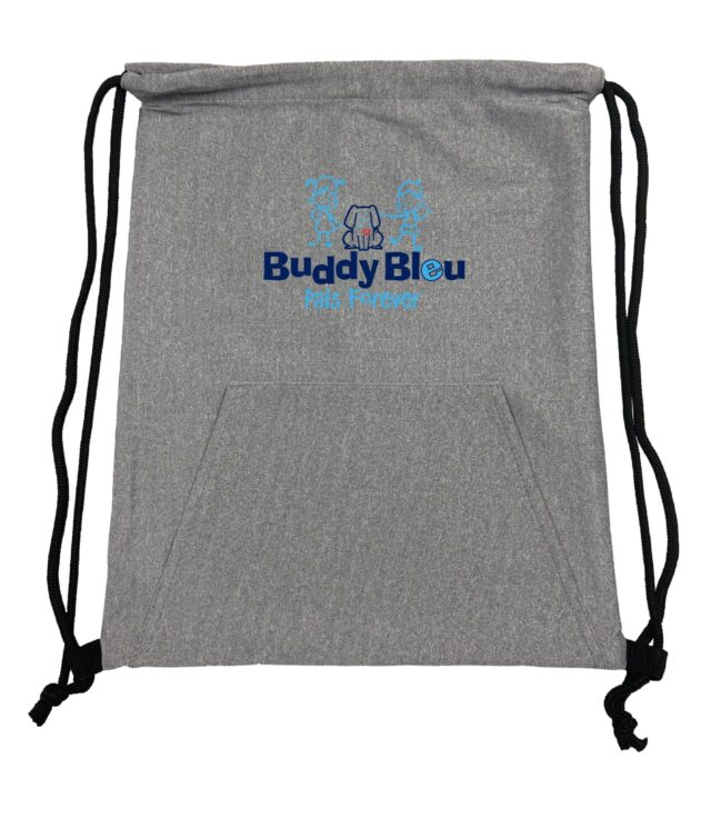 16" Stretch Buddy Bleu Sports Drawstring Tote - Image 7