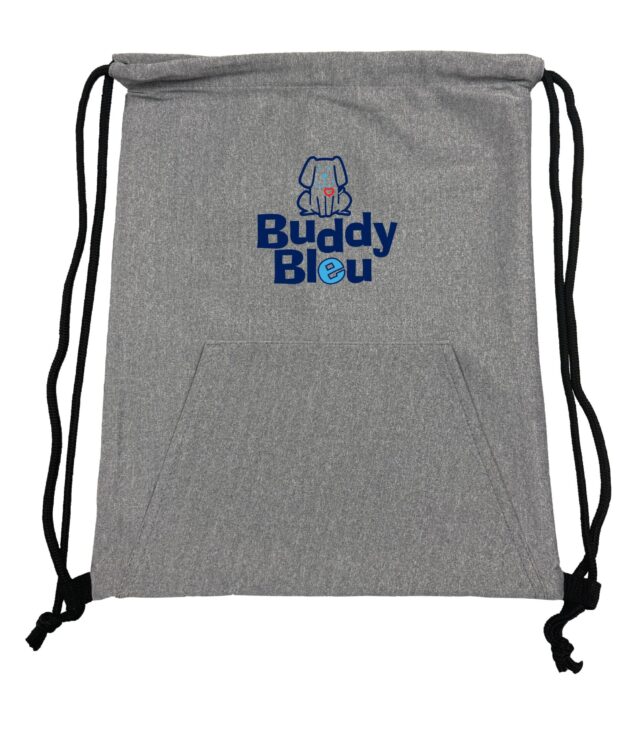 16" Stretch Buddy Bleu Sports Drawstring Tote - Image 6