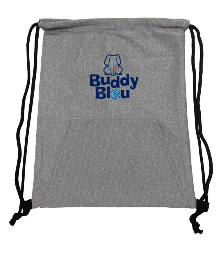 16" Stretch Buddy Bleu Sports Drawstring Tote Bag - Image 6