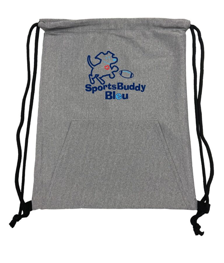 16" Stretch Buddy Bleu Sports Drawstring Tote Bag - Image 5