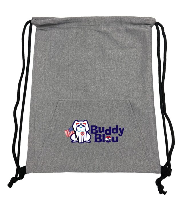 16" Stretch Buddy Bleu Sports Drawstring Tote - Image 2