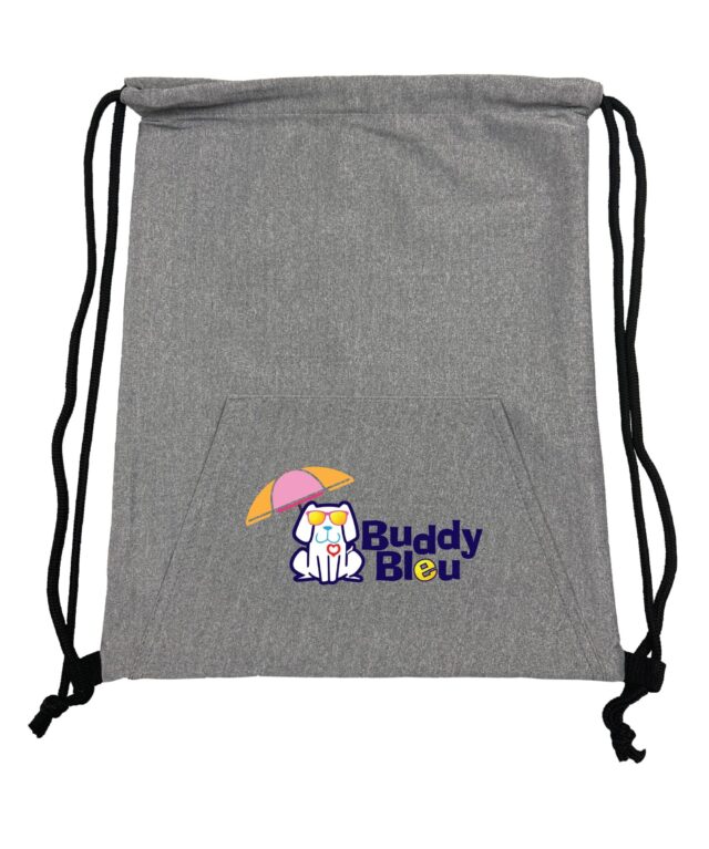 16" Stretch Buddy Bleu Sports Drawstring Tote - Image 3