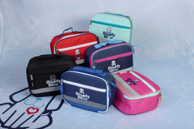Buddy Bleu Lunch Bags with Reflective Strap