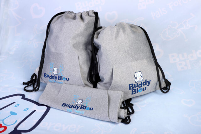 16" Stretch Buddy Bleu Sports Drawstring Tote