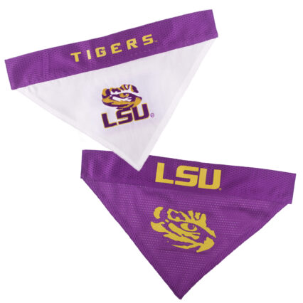 LSU Collegiate Revesible Pet Bandana Style 1