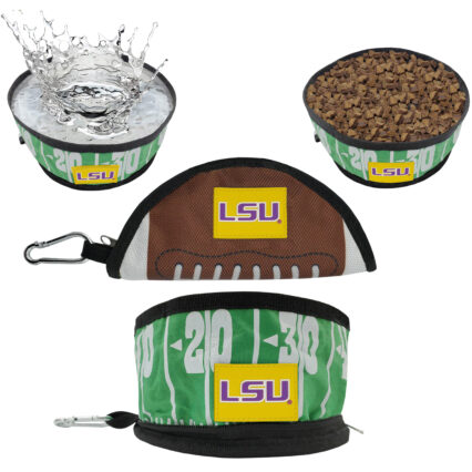 LSU Collapsible Pet Bowl